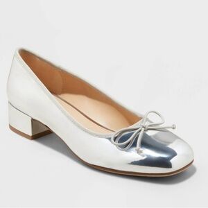 a new day Silver Ballet Flats Lovely!